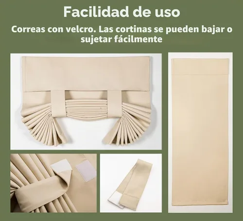Vista 5 de PI Cortina Opaca para Puerta, Sombra de Privacidad que se Ata con Aislamiento Térmico, Cortina de Puerta Pequeña para Aula/Puerta Corredera/Puerta
