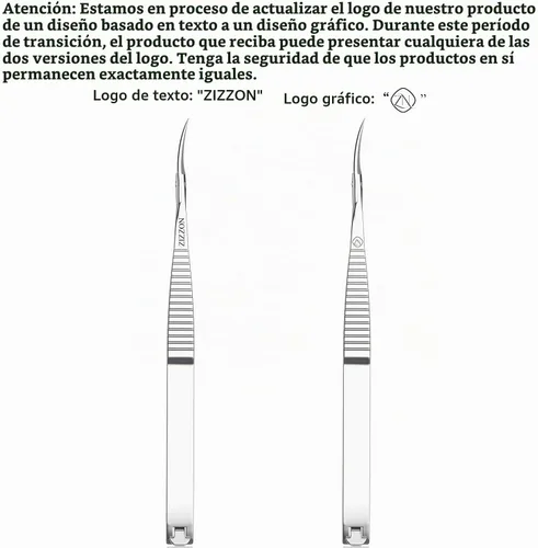 Vista 3 de ZIZZON Tijeras de cutículas extra finas curvadas profesionales precisas punta punta kit de aseo para cejas, pestañas, uñas y piel seca