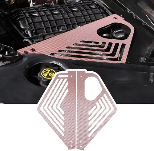 Vista 9 de TOYCIDFG Cubierta de panel de bahía del motor, protector de protección contra salpicaduras izquierda y derecha para C8 Corvette 2020-2024 Accesorios