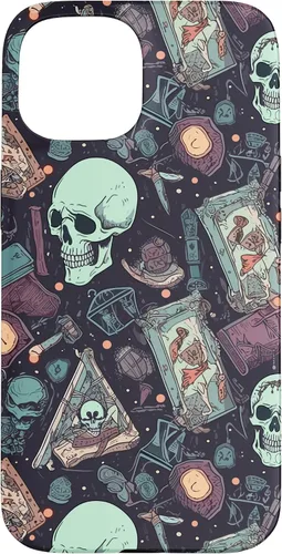 Vista 6 de Eerie Tarot Cards and Crystals Pattern Scary Cute Halloween Case for iPhone 17