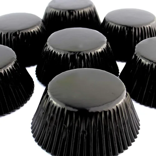 Vista 2 de Cajas negras de la caja de la magdalena de la hoja del Año Nuevo que hornea las tazas de papel 200 PC