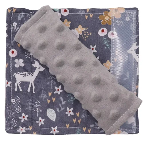 Vista 2 de DILIMI Funda para el cuello del asiento de automóvil para bebé, 2 almohadillas para cinturón de asiento de automóvil, protectores de correa