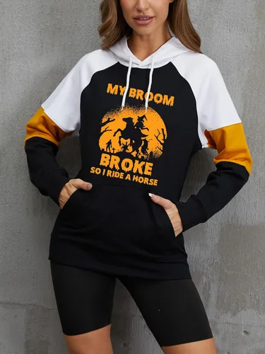 Vista 2 de MORCHOY Sudadera con capucha de manga larga con cordón para mujer, casual, holgada, con bolsillos