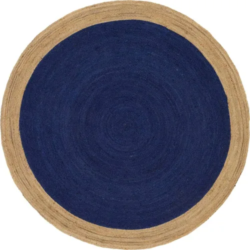 Vista 25 de Unique Loom Colección de yute trenzado de calidad clásica hecha natural tejida a mano con detalles de color sólido, alfombra rectangular de 2 pies 0