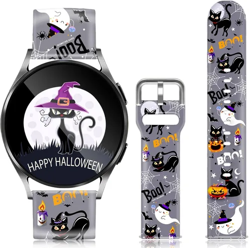 Vista 30 de Correa de reloj de 20 mm de Navidad compatible con Samsung Galaxy 6/5/5 Pro/4/4 Classic/3 (41 mm)/Active 1 y 2, tamaños 40 mm 41 mm 42 mm 44 mm 45