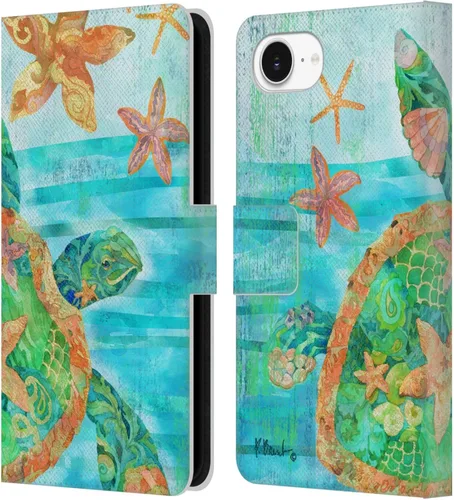 Vista 9 de Head Case Designs Officially Licensed Paul Brent Agate Mermaid Coastal Leather Wallet Case Compatible with Apple iPhone 16e / iPhone 17e
