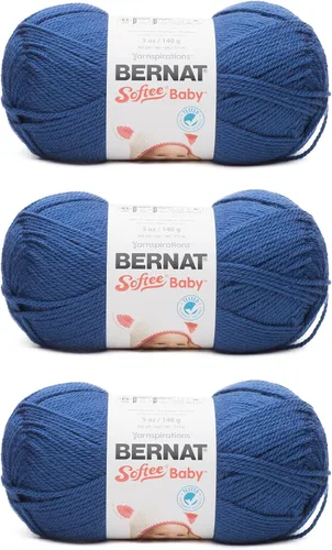 Vista 25 de Bernat Softee Baby Cotton Aqua Mist - Ovillo de lana para bebé, paquete de 3 unidades de 4.25 onzas, mezcla, 3 DK (ligero), 254 yardas