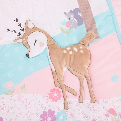 Vista 3 de Juego de cama de cuna de 4 piezas para niñas y niños
