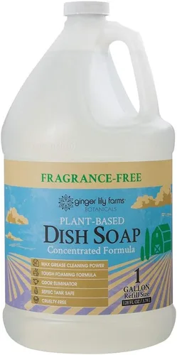 Vista 12 de Ginger Lily Farms Botanicals Jabón líquido para platos a base de plantas, fórmula concentrada con máximo poder de limpieza de grasa, libre