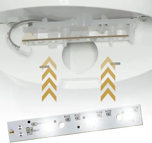Vista 5 de WISINY WR55X26671 Bombilla LED para refrigeradores GE Foco LED para refrigerador LED y reemplazo de luz LED para refrigerador GE Reemplaza