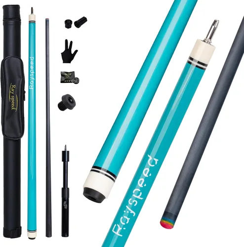 Vista 12 de Taco de piscina de fibra de carbono de 0.492 in de baja desviación con tecnología de carbono completo para adultos, Taco de billar profesional