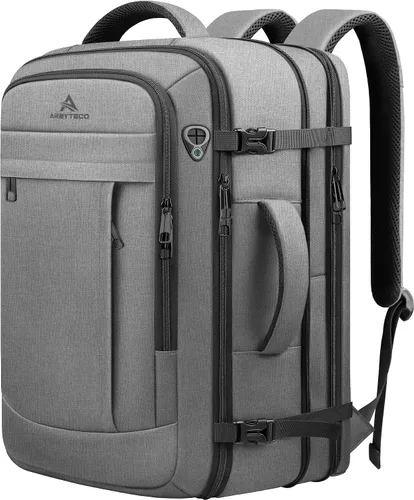 Vista 11 de AREYTECO Mochila de viaje para mujer, mochila de mano expandible de 50 L Amourpink