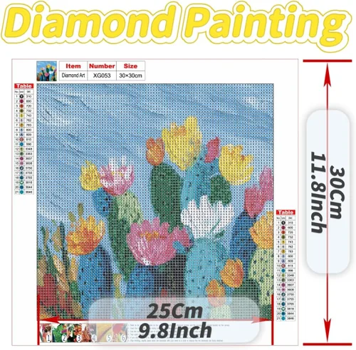 Vista 2 de Milila Kits de pintura de diamantes para adultos, kits de arte de diamantes redondos para principiantes para decoración de pared del hogar, 11.8 x
