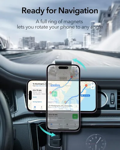 Vista 5 de ESR para Montura de Cargador MagSafe de Coche, Montura de Cargador de Coche Magnética Inalámbrica para Tablero, Compatible con Cargador de Coche