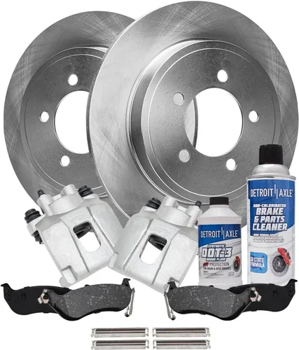 Vista 56 de Detroit Axle - Rotores de freno para Jeep Compass 2015-2022 Renegade 2016-2022 Fiat 500X 2016-2022, 2018, 2019, 2020, 2021. Reemplazo de rotores
