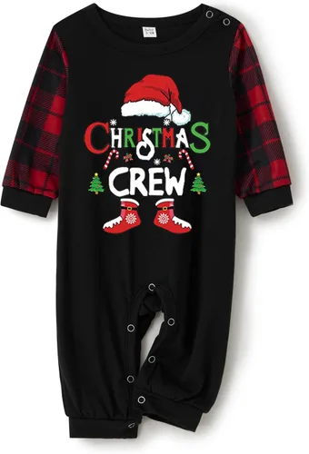 Vista 6 de OAKFashion Conjunto de pijamas familiares de Navidad, pijamas familiares a juego