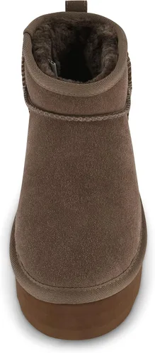 Vista 3 de CUSHIONAIRE Botas de plataforma Hippy Genuine Suede para mujer + espuma viscoelástica
