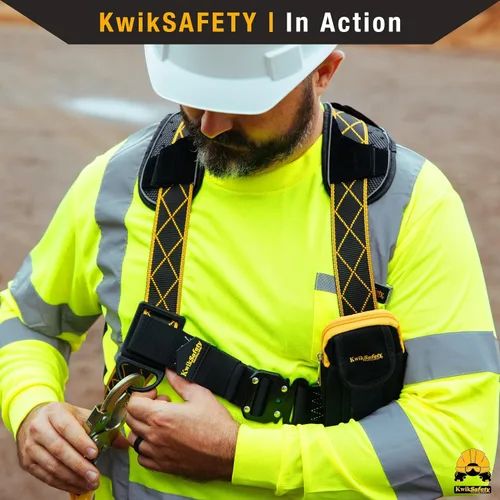 Vista 7 de KwikSafety - Fall Protection Safety Harness - Construction & Roofing Fall Arrest Safety Harnesses - ANSI OSHA Compliant