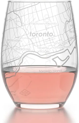 Vista 6 de Well Told Copa de vino grabada con mapa de España de Barcelona sin tallo, copa de vino grabada con mapa de la ciudad, regalo para los amantes
