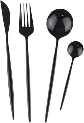 Vista 2 de Juego de cubiertos de 24 piezas, acero inoxidable 18/0, cuchillo, cuchara y tenedor, para 6 personas