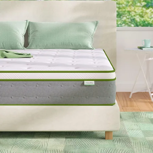 Vista 9 de Novilla Colchón individual de 6 pulgadas, colchón híbrido de espuma y resortes para un sueño reparador, colchón individual para niños, firmeza