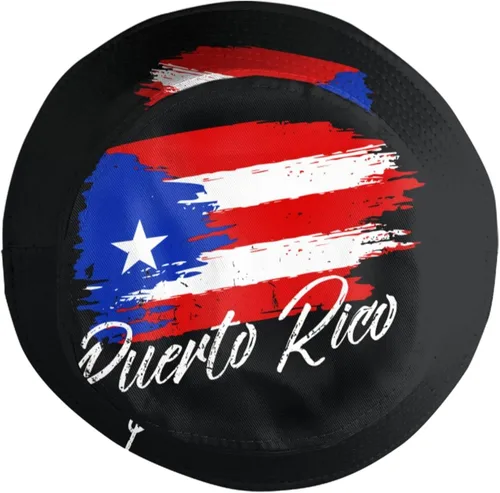 Vista 4 de Sombrero de pescador con bandera de Puerto Rico, sombrero de pescador, sombrero de pescador de verano para hombres y mujeres, para exteriores