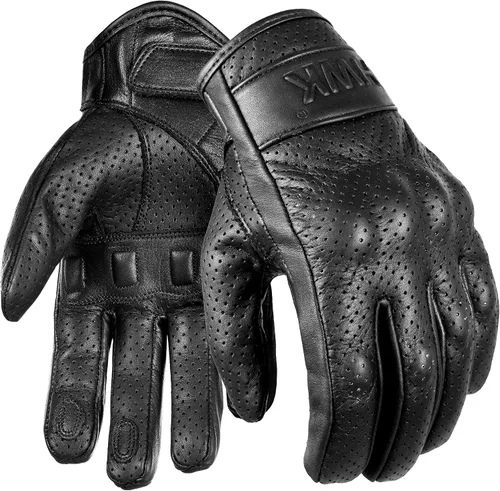 Vista 7 de HWK – Guantes de cuero para motocicleta para hombre, motocross, motocicleta, táctica, motociclista, para conducir, carreras