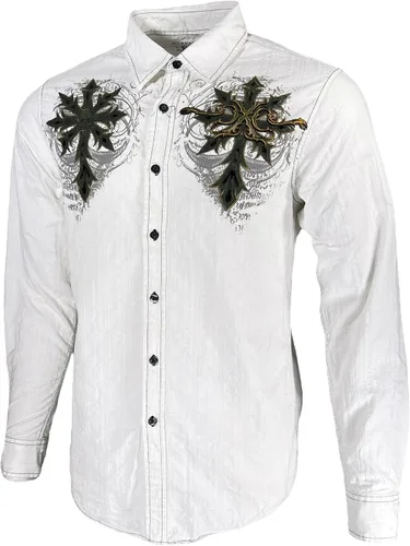 Vista 6 de Xtreme Couture by Affliction - Camisa con botones para hombre, color blanco