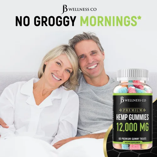 Vista 4 de JB Wellness Co Paquete de 2 – Gomitas de cáñamo premium 12,000 – Inflamación – Vitaminas y Omega 3,6,9 – Fabricado en los Estados Unidos