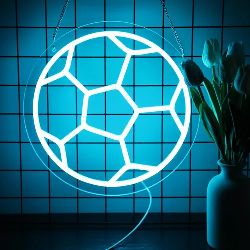 Vista 12 de Letrero de neón de baloncesto, luz LED de neón regulable de 12 pulgadas, alimentada por USB, decoración de pared de neón deportiva estética