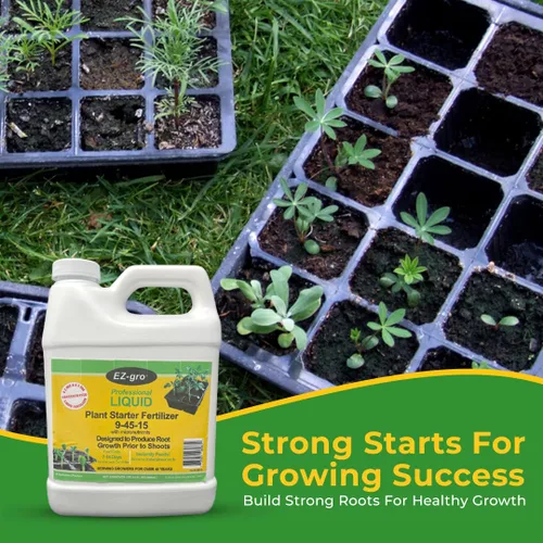 Vista 2 de EZ-gro - Fertilizante de inicio de plantas y fertilizante de plántulas Nuestro fertilizante líquido para plántulas es un excelente iniciador