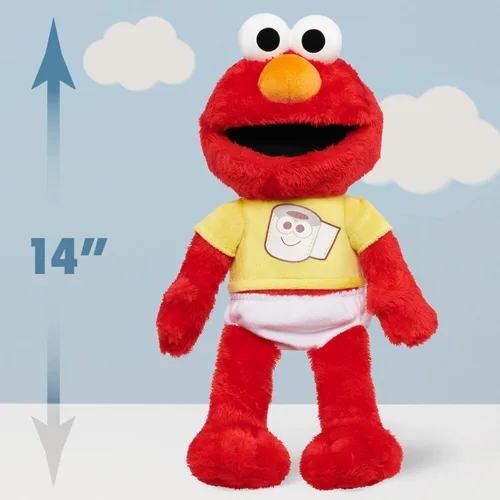 Vista 6 de SESAME STREET Potty Time Elmo - Peluche sostenible de 12 pulgadas, sonidos y frases, herramienta de entrenamiento para ir al baño, juguetes