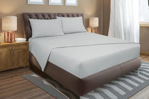 Vista 6 de ROYALE LINENS Juego de sábanas de 4 piezas, microfibra suave cepillada, 1 sábana bajera, 1 sábana encimera, 2 fundas de almohada, sin arrugas