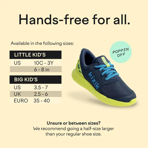 Vista 4 de Kizik Kids Anaheim Comfortable Breathable Knit Slip On Sneakers - Easy Slip-Ons Walking Shoes for Children and Kids Girls and Boys Stylish