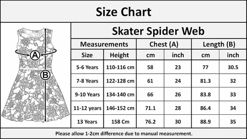 Vista 2 de Vestido Skater para niñas y niñas, sin mangas, para disfraz de Halloween de 7 a 13 años