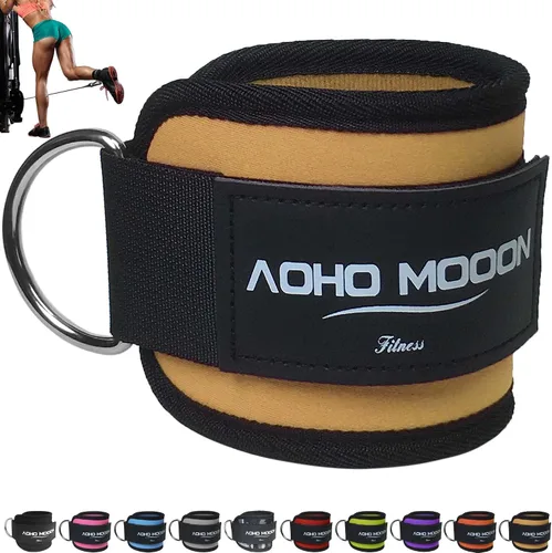 Vista 20 de AOHO MOOON Comfortable Adjustable Ankle Straps for Cable Machines Women, Gym Workout Leg Strap, Ankle Cuffs for Glute Workouts, Foot Straps for