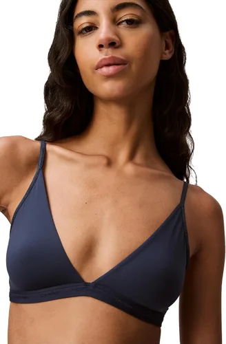 Vista 4 de Calvin Klein Bralette triangular ligeramente forrado de forma a cuerpo para mujer, Marrón