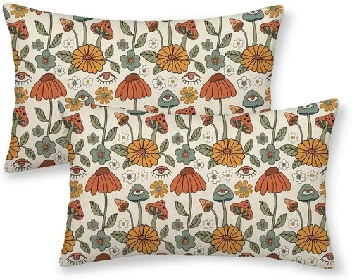 Vista 24 de Fundas de Almohada Antelope 16 x 16 Pulgadas Paquete de 2, Fundas de Almohadas Decorativas con Estampado de Piel de Animal de Lino para Exteriores