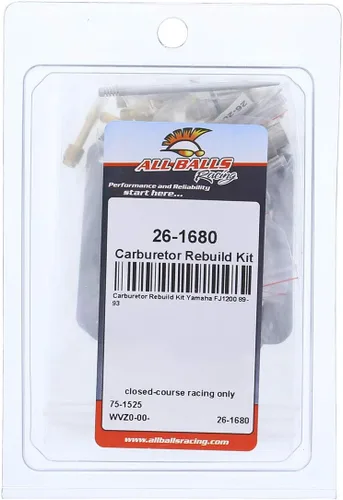 Vista 5 de All Balls Kit de reconstrucción de carburador de carreras 26-1680 compatible con/reemplazo para Yamaha FJ1200 1989-1993