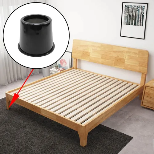 Vista 5 de Elevadores de cama redondos de 4 pulgadas, elevadores de cama resistentes que soportan 2000 libras, elevador de muebles de cama para silla