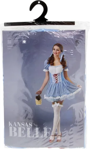 Vista 5 de Kansas Belle - Disfraz de Halloween para mujer, vestido de libro de Dorothy of Oz (L)