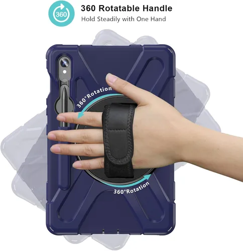 Vista 3 de ProCase Funda resistente para Galaxy Tab S10 2024/Tab S9 FE/ S9 / S8 / S7 de 11 pulgadas para exteriores con soporte para bolígrafo S, funda