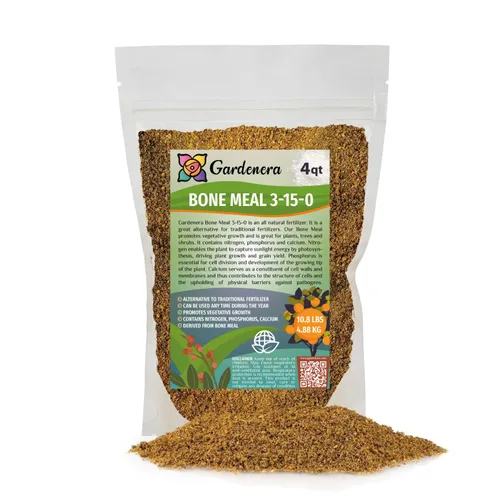 Vista 4 de GARDENERA Fertilizante natural para harina de hueso, añadir a la tierra para macetas, fuerte desarrollo de raíces, jardinería orgánica para tomates
