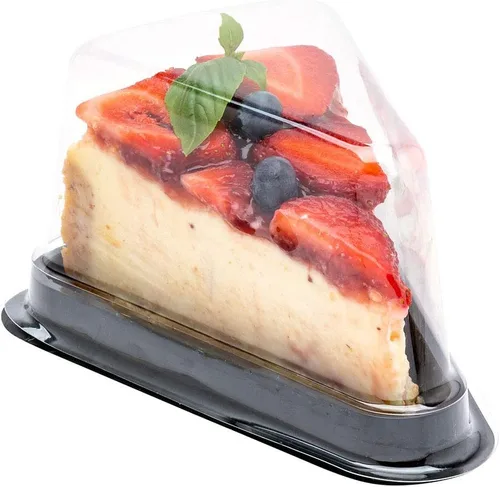 Vista 23 de Restaurantware Thermo Tek - Contenedores de postre de 5.3 x 2.6 x 1.8 pulgadas, 100 compartimentos duales transparentes para llevar, con tapa