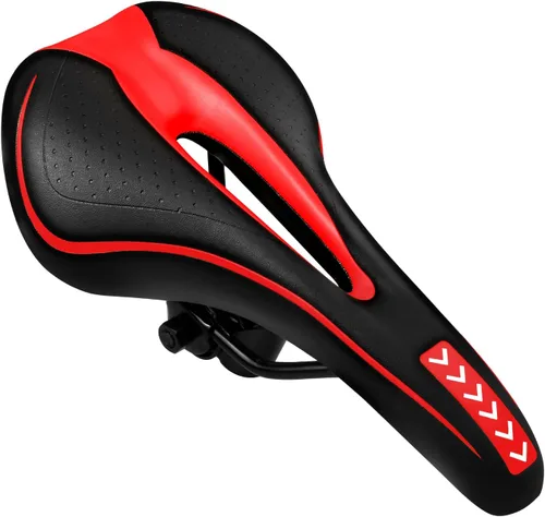 Vista 11 de MSDADA Asiento de bicicleta de gel, cómodo sillín de bicicleta con cojín suave acolchado para hombres, mujeres, niños, impermeable, montaña Azul