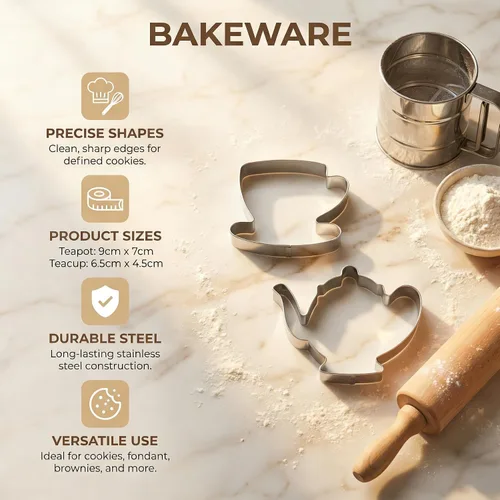 Vista 4 de Cortador de galletas de acero inoxidable para tazas de té, taza de té y taza de té, ideal para fiestas de té, bodas y sándwiches, tazas grandes