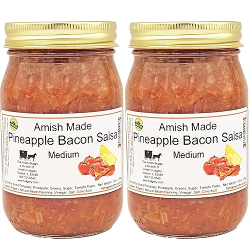 Vista 16 de Arndts Fudgery Amish Made Salsa Tarros de 2-16 onzas (manzana mediana)
