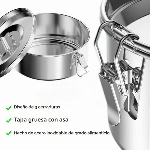 Vista 2 de Molde de flan de acero inoxidable con tapa de 65 onzas, sartén para olla instantánea de 6 cuartos de galón, diseño mexicano Flanera Flan Maker
