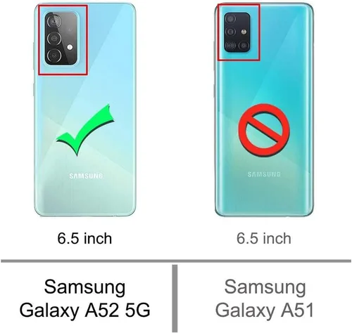 Vista 2 de Galaxy A52 5G Funda Con Tarjetero, Funda Protectora De Silicona De Silicona Para Samsung Galaxy A52 5G - Negro
