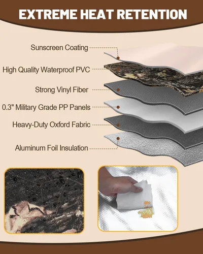 Vista 3 de Casa para gatos con calefacción para gatos al aire libre, casa para gatos al aire libre con aislamiento impermeable, con almohadilla térmica, casa